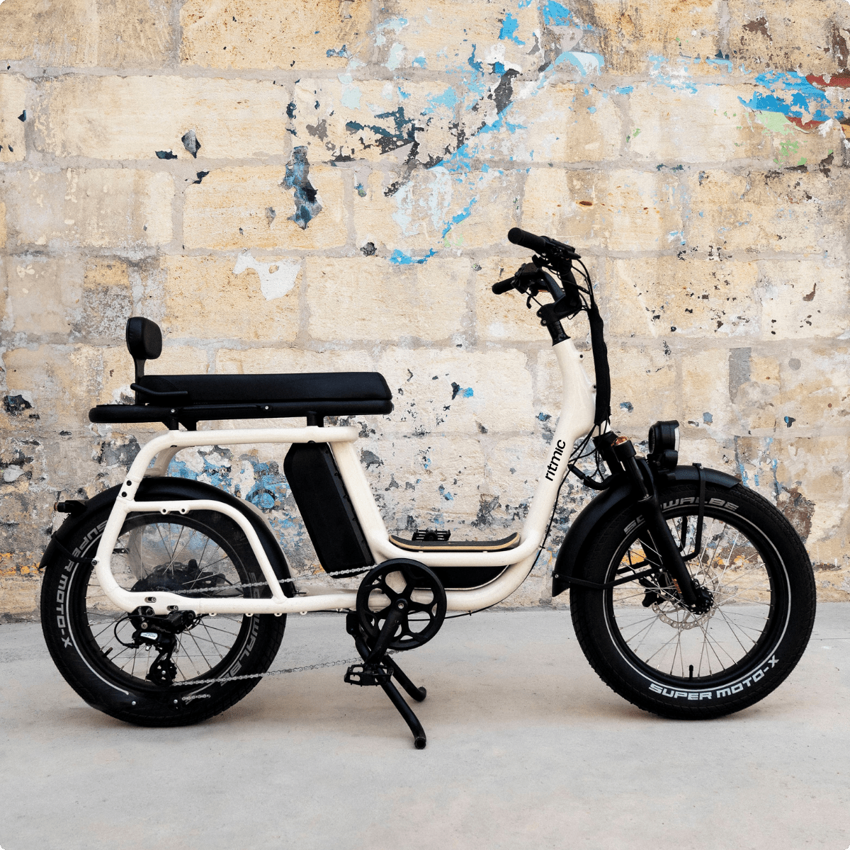 Ritmic Duo - vélo électrique cargo biplace - ElwingStandardBlanc Perlé