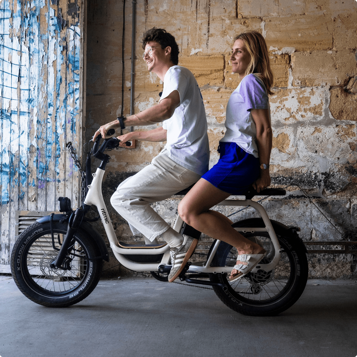 Ritmic Duo - vélo électrique cargo biplace - ElwingStandardBlanc Perlé