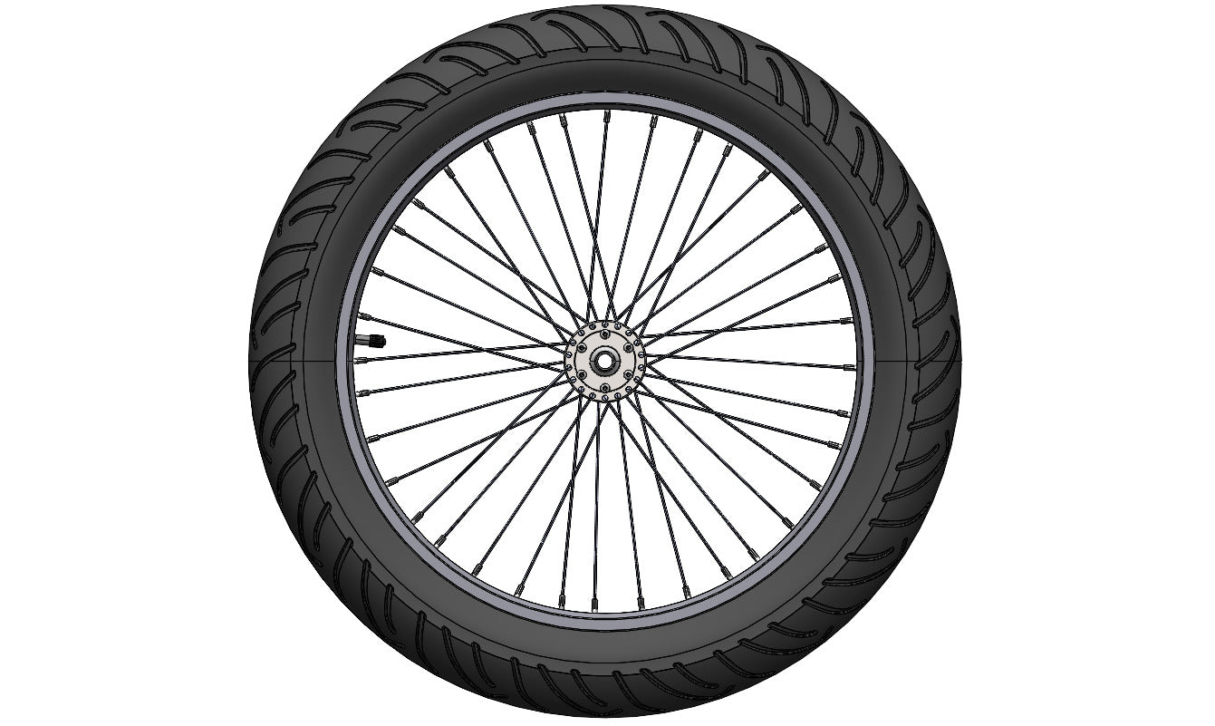 Roue avant avec pneu monté pour Yuvy 3