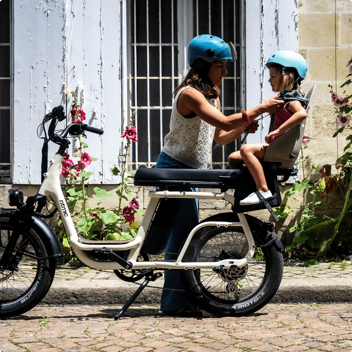 Ritmic Duo - vélo électrique cargo biplace - ElwingStandardBlanc Perlé 