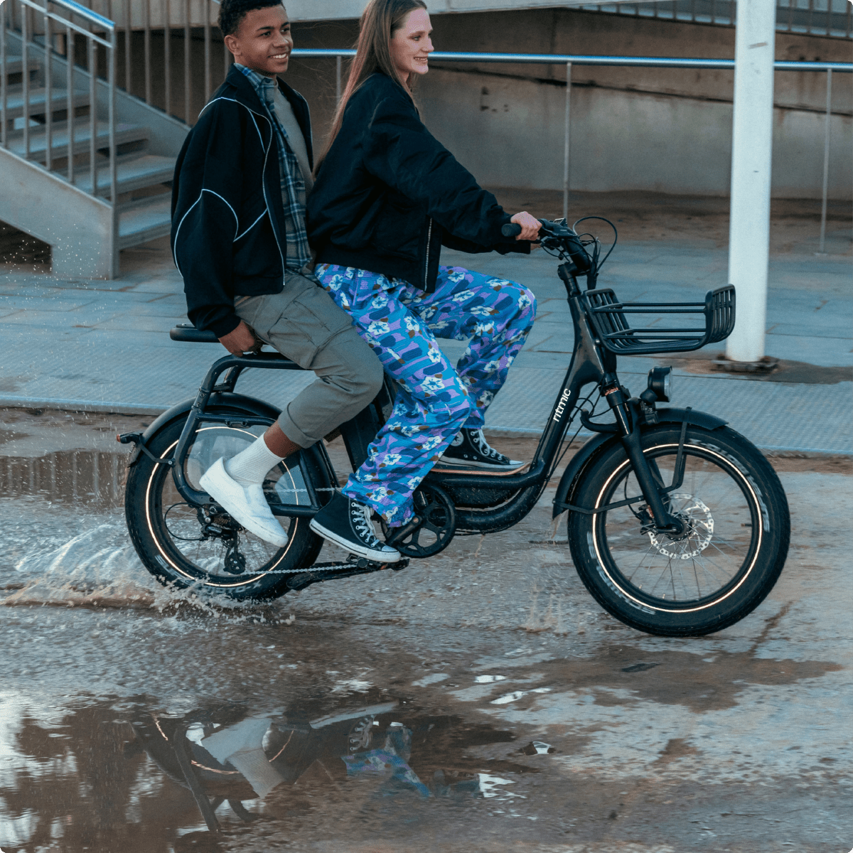 Ritmic Duo - vélo électrique cargo biplace - ElwingStandardGris charbon 