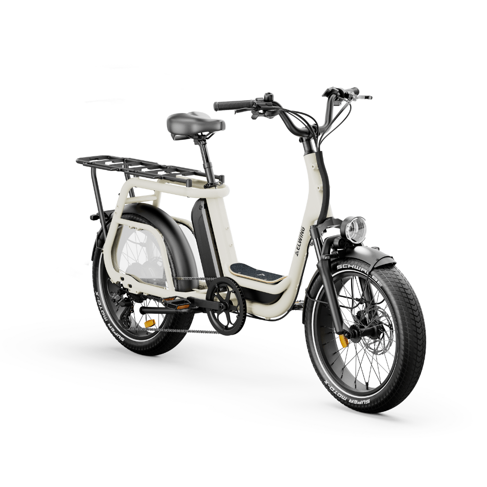 Ritmic Jumbo - vélo électrique cargo longtail - ElwingStandardBlanc perlé #couleur_blanc-perle